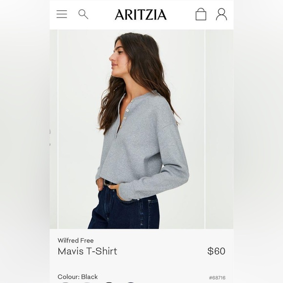 ARITZIA | Wilfred Free Mavis T-Shirt in Harvest Gold Yellow XS - Picture 2 of 15